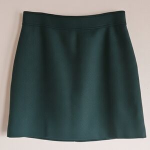 J.Crew Dark Green Wool Skirt Size 10 Classic Workwear Preppy Skirt